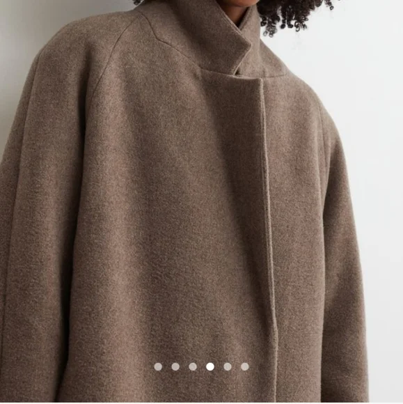 ⛔SOLD⛔🆕️ NWT H&M Wool Blend Coat in 'Brown' - Picture 7 of 16